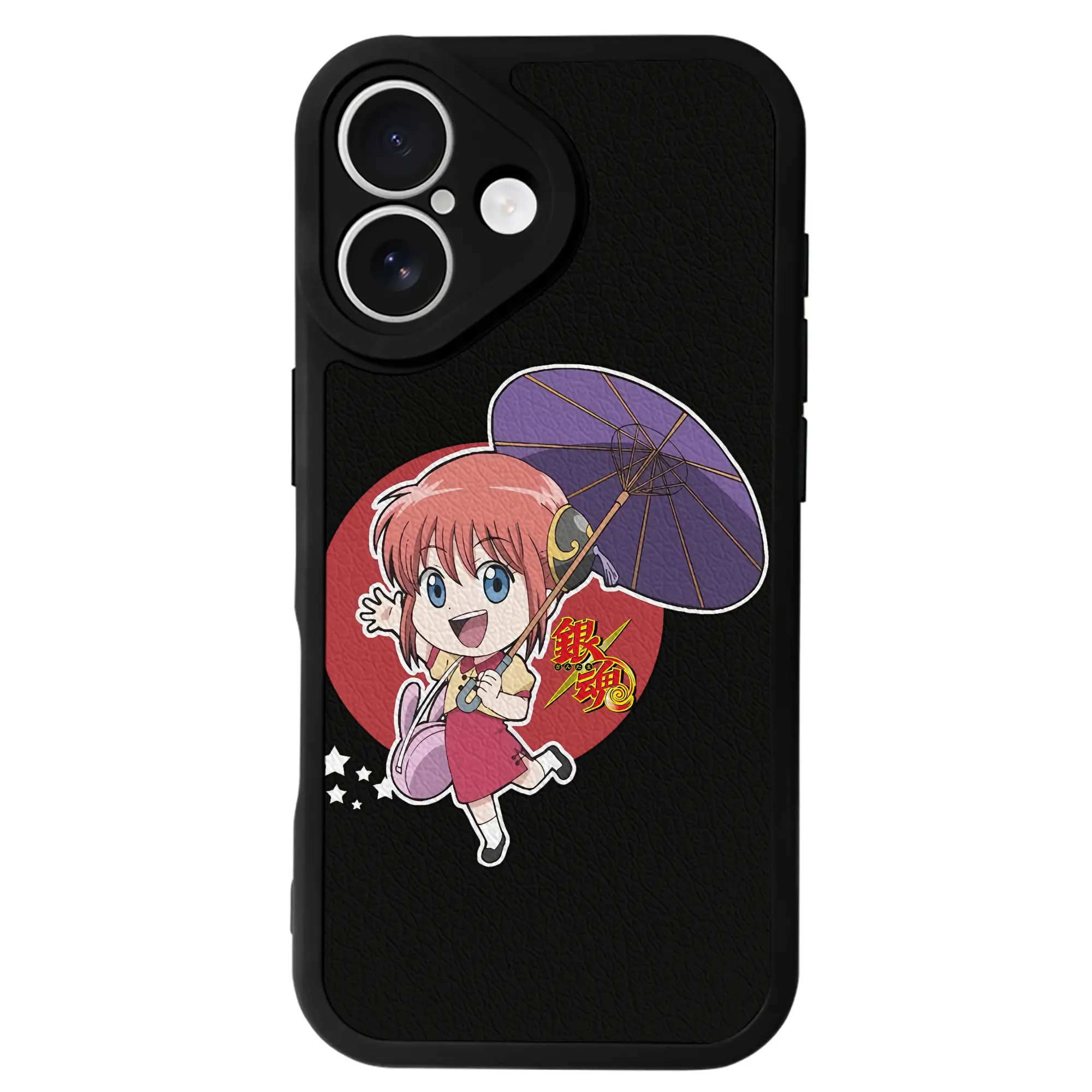 銀魂 グッズ 神楽 - IPhone 16シリーズ対応 ・ シリコンスマホケース ・ レザー調 ・ 高精度フィット ・ 耐衝撃 ・ ワイヤレス充電対応 ・ 精密カット